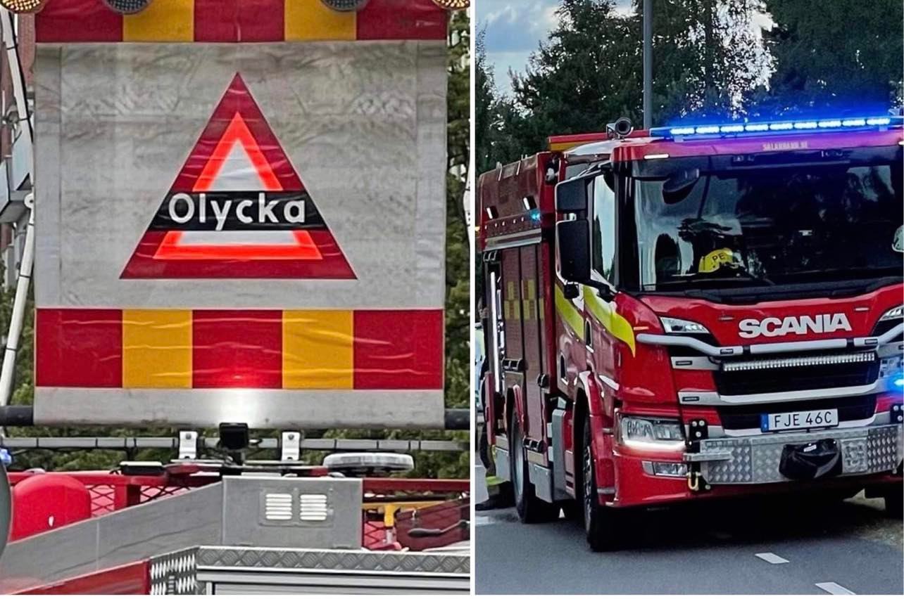 Olycka brandbild räddninstjänst