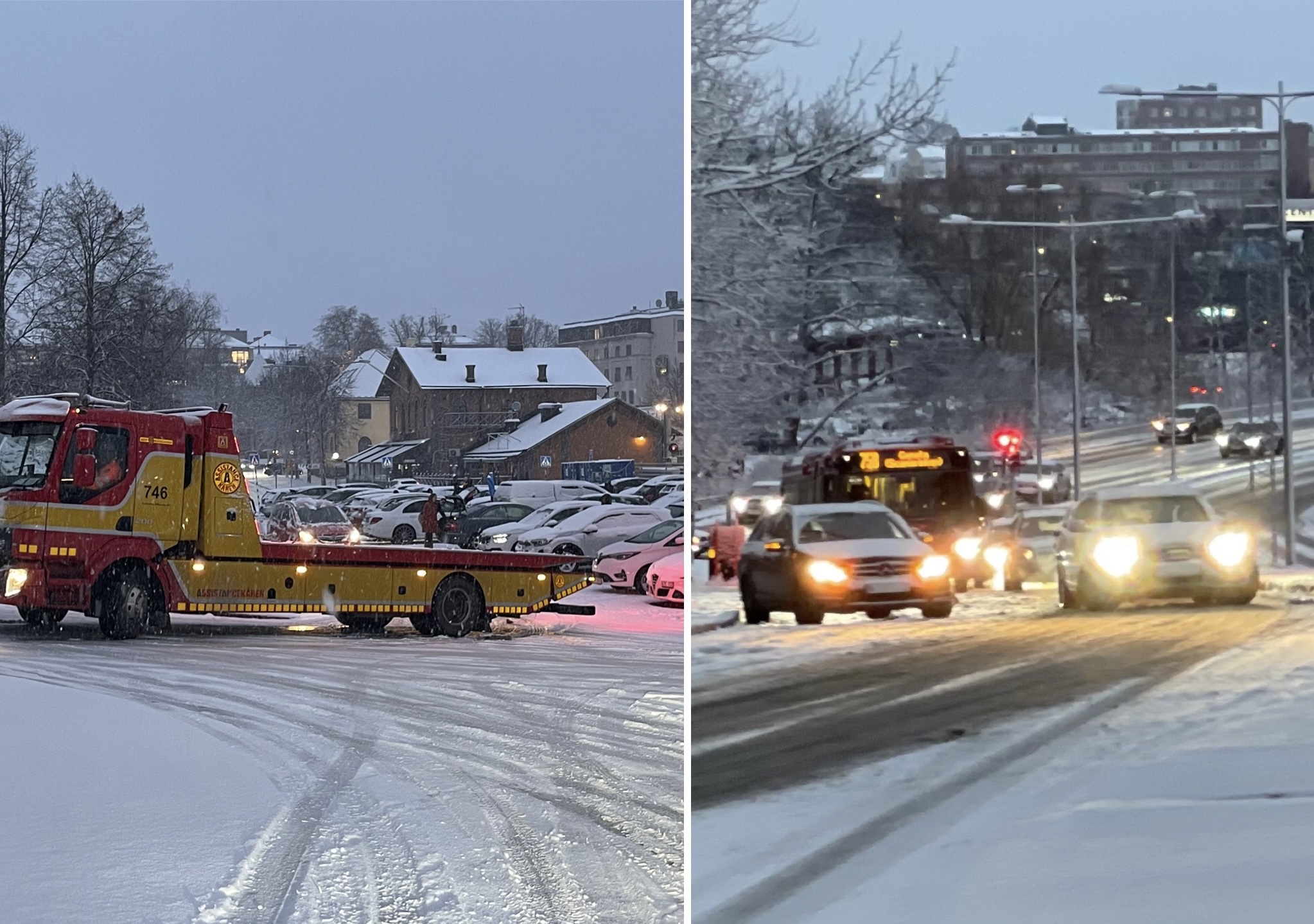 Snö ploga vinter