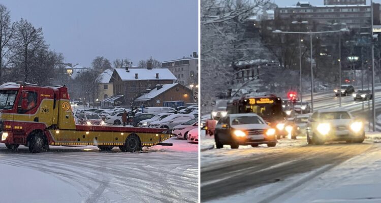 Snö ploga vinter