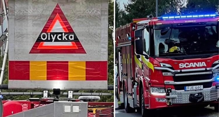 Olycka brandbild räddninstjänst